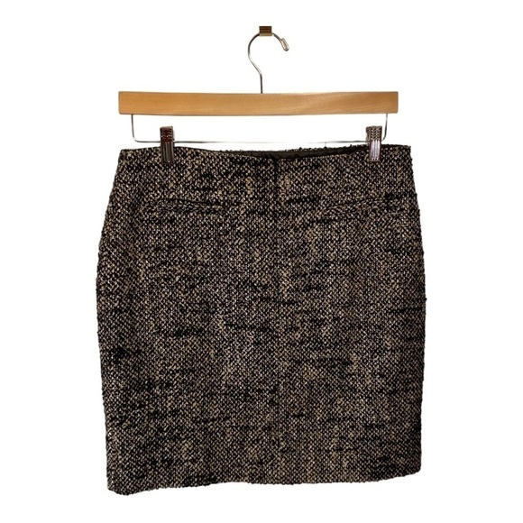 LE Elliot Lauren Black, Tan and White Tweed Mini Skirt - Size 6 - Picture 3 of 8